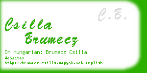 csilla brumecz business card